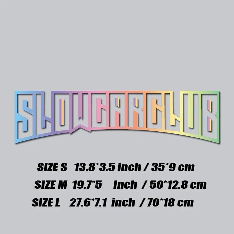StatikCulture™ Slow Car Club Window Decal. Reflective JDM Street Sticker for Cars, Trucks & Night Builds