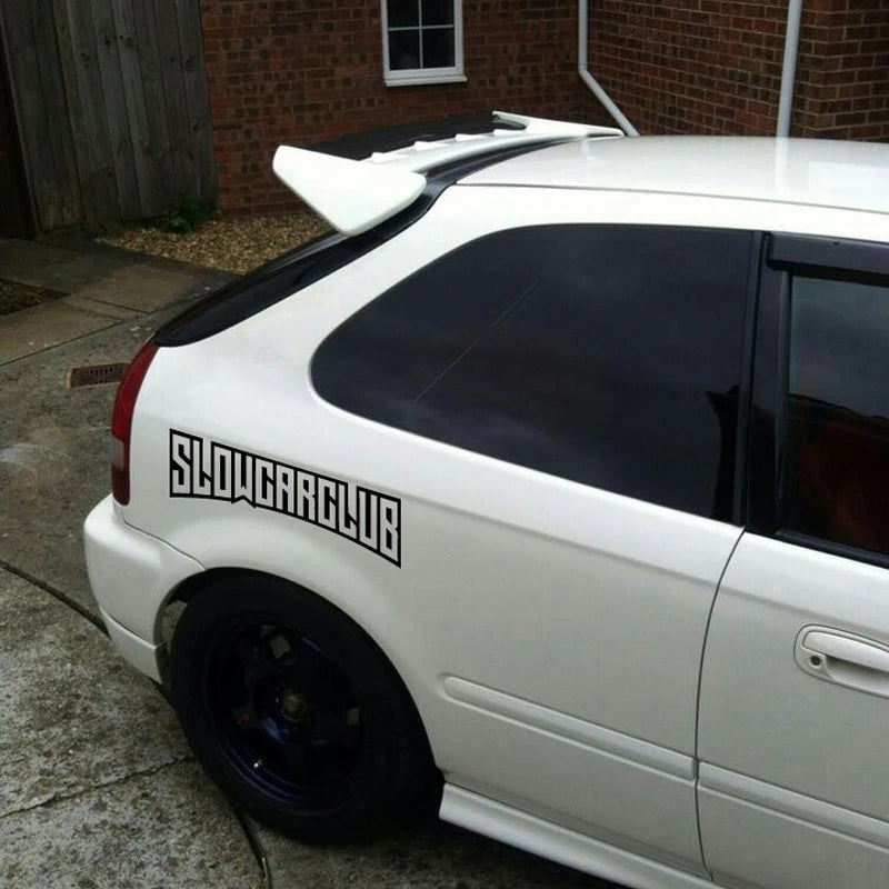 StatikCulture™ Slow Car Club Window Decal. Reflective JDM Street Sticker for Cars, Trucks & Night Builds
