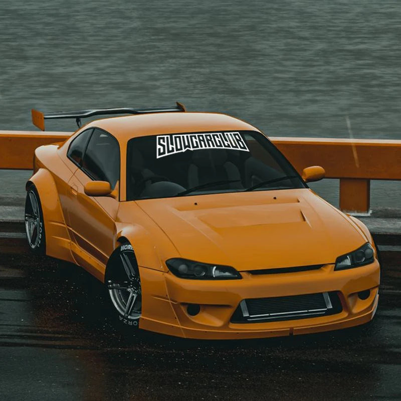 StatikCulture™ Slow Car Club Window Decal. Reflective JDM Street Sticker for Cars, Trucks & Night Builds